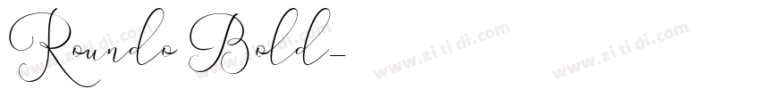 Roundo Bold字体转换